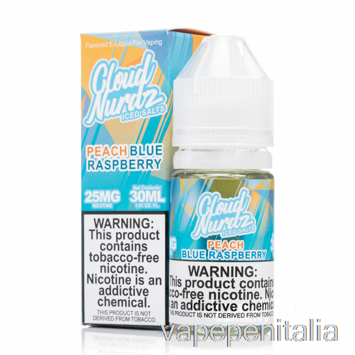 Scatola Vape Mod Ghiacciato Pesca Blu Razz - Sali Cloud Nurdz - 30 Ml 50 Mg